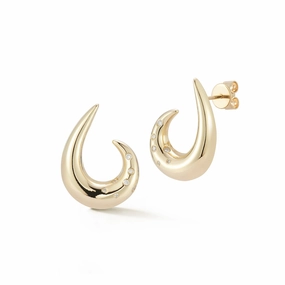 14kt Curl Earrings