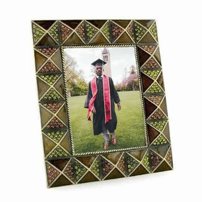 1928 Jewelry Pyramidal Elegance Rectangle Crystal Picture Frame 3.5" x 5"