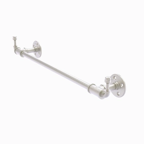 24" Towel Bar with Integrated Hooks, Satin Nickel Finish