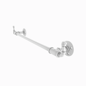 30" Towel Bar with Integrated Hooks, Matt White Finish