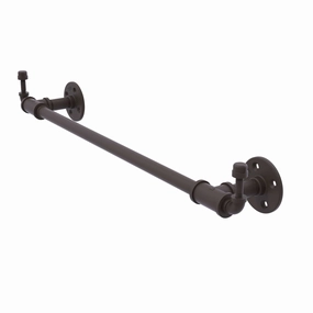30" Towel Bar with Integrated Hooks, Oil Rubbed Bronze Finish