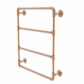 36" Wall Mounted Ladder Towel Bar, Brushed Bronze Finish