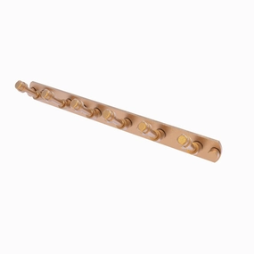 6 Position Tie and Belt Rack, Brushed Bronze Finish