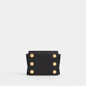 Allen Wallet | Black/Brushed Gold Red Zip