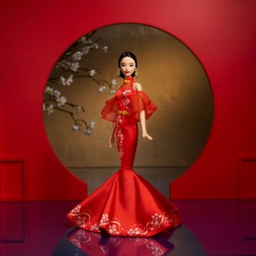 Barbie JBJ11 Signature Lunar New Year Doll Collectible with Qipao Dress & Golden Accessories