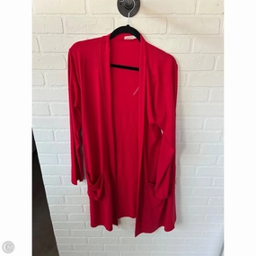 Cardigan By Zenana Outfitters In Red, Size: 1x