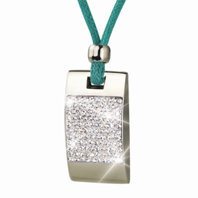 Crystal Tablet Turquoise Pendant