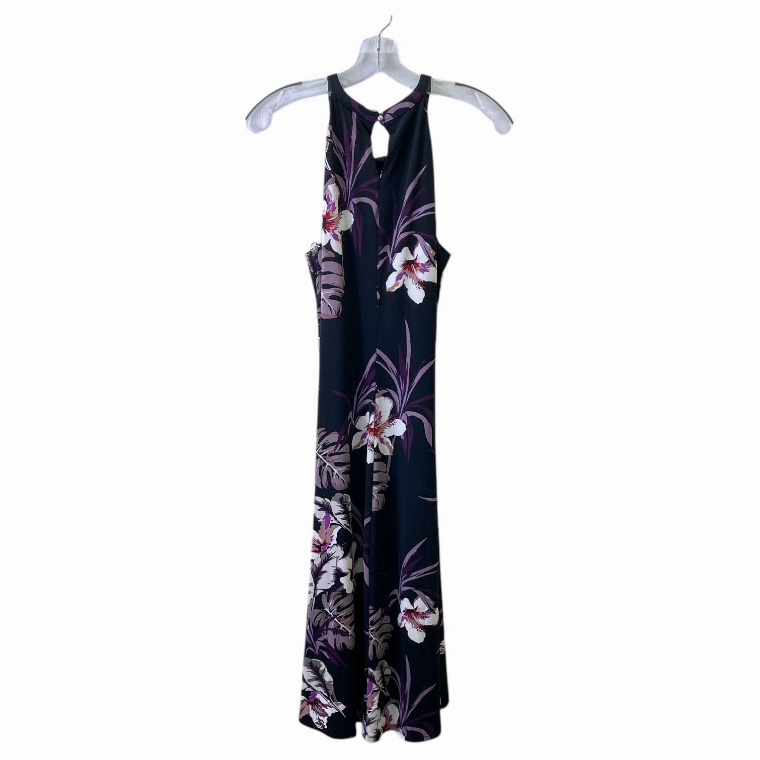 Dress Casual Midi By Jennifer Lopez In Black & Purple, Size:S