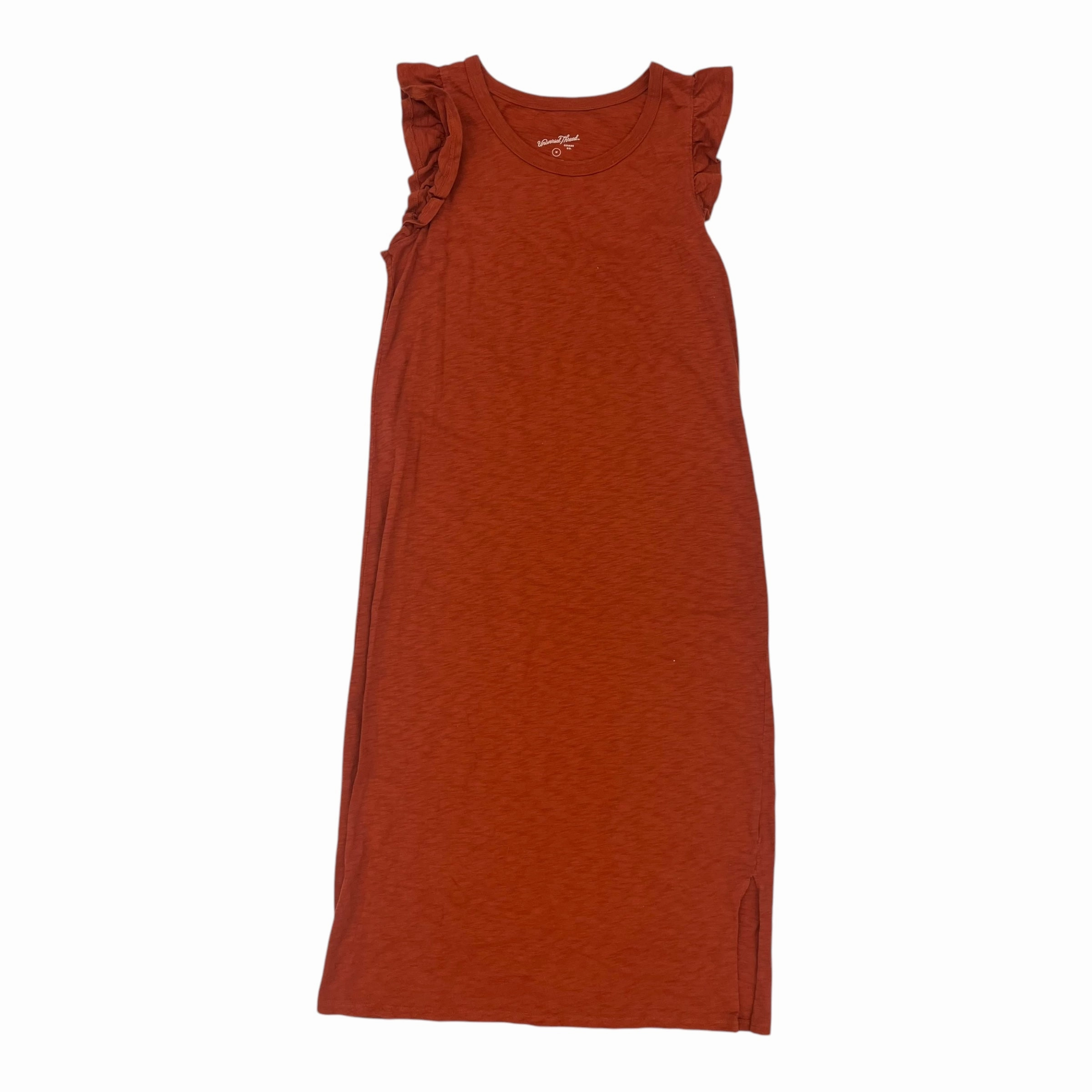 Dress Casual Midi By Universal Thread In Orange, Size:M
