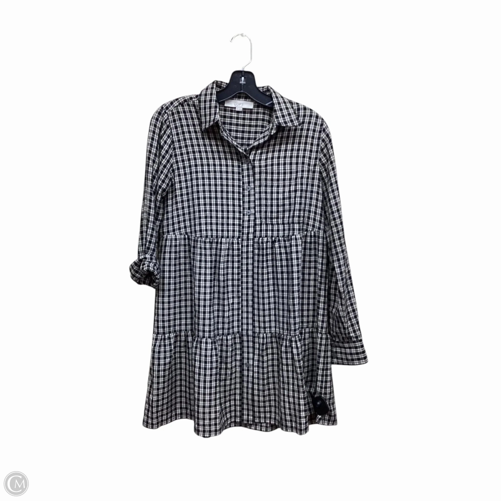 Dress Casual Short By Loft In Checkered Pattern, Size: Xs