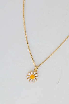 FINAL SALE - Kenna Gold Daisy Charm Necklace