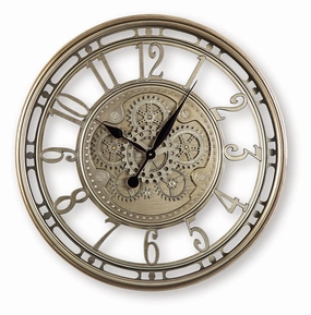 Gilover Champagne Finish Wall Clock