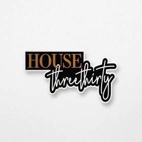 House Three Thirty Sticker (Stacked)