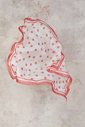 Polka Dot Silk Scarf - Multi