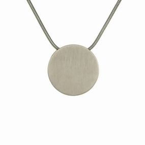 Round Pewter Pendant With Chain