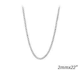 Silver-tone Curb Chain