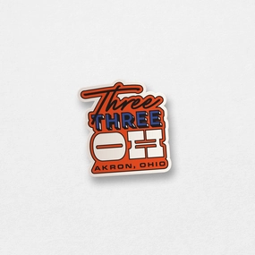Three Three OH Sticker (Red)