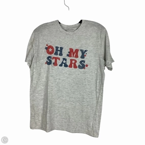 Top Short Sleeve Basic By Clothes Mentor In Ivory, Size: M