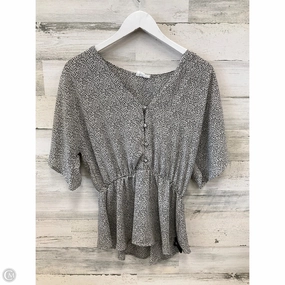 Top Short Sleeve By Sienna Sky In Black & Cream, Size: L