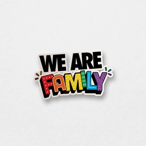 WE ARE FAMILY Sticker (Multicolor)