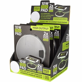 Wireless Charging Pad with Power Cable - 4 Pieces Per Retail Ready Display 24211